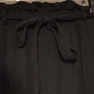 (Brand)- By & By; size M; black pants w/elastic waste w/belt tie